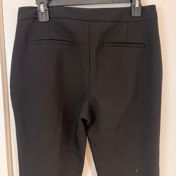 Zara Basic Collection Black High Rise Flat Front Trouser Pants Size 6 - Picture 4 of 10